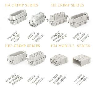 Inserte el conector de servicio pesado del terminal de crimpado